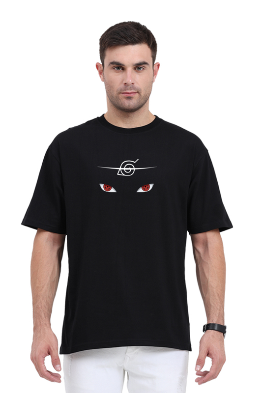 Eyes Naruto Style Premium Printed Oversized T-Shirt