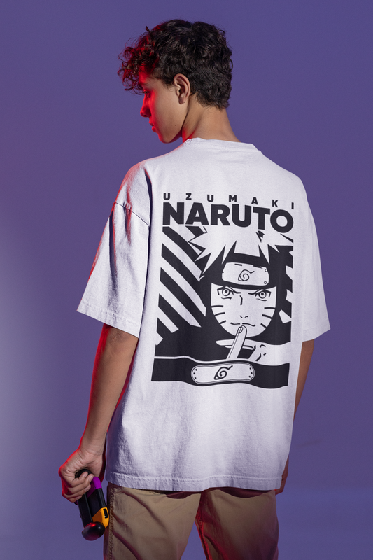 Uzumaki Naruto B/W Oversized T-Shirt