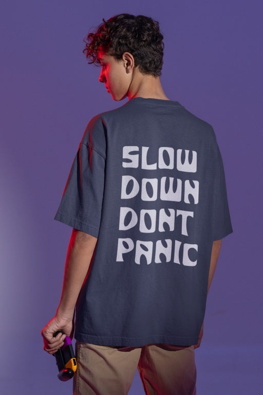 Slow Down Oversized Printed T-Shirt