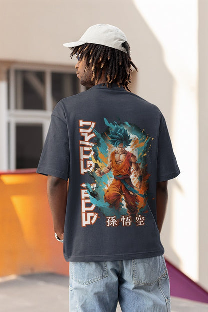 SON GOKU Abstract Oversized T-Shirt