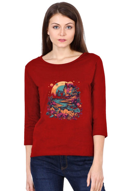 Abstract Graphics Round Neck Full Sleeve - The Vybe Store