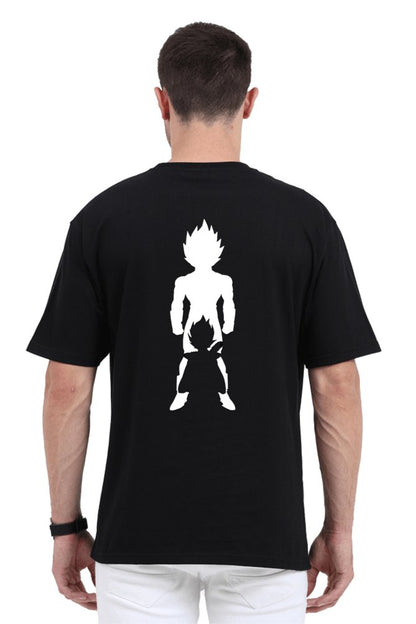 Dragon Ball Z Shadow Oversized Printed T-Shirt F/B - The Vybe Store