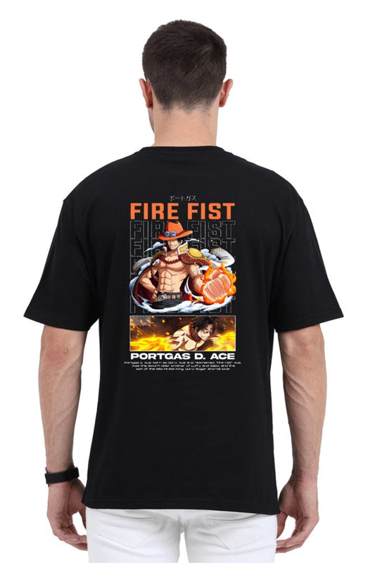 Fire Feast Oversized Printed T-Shirt - The Vybe Store