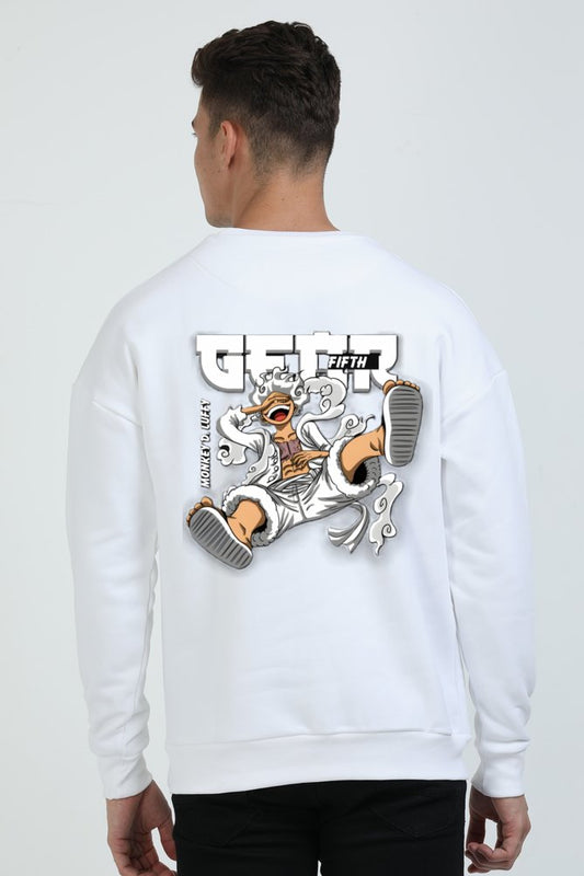 Luffy Gear 5 Oversized Printed Sweatshirt - The Vybe Store