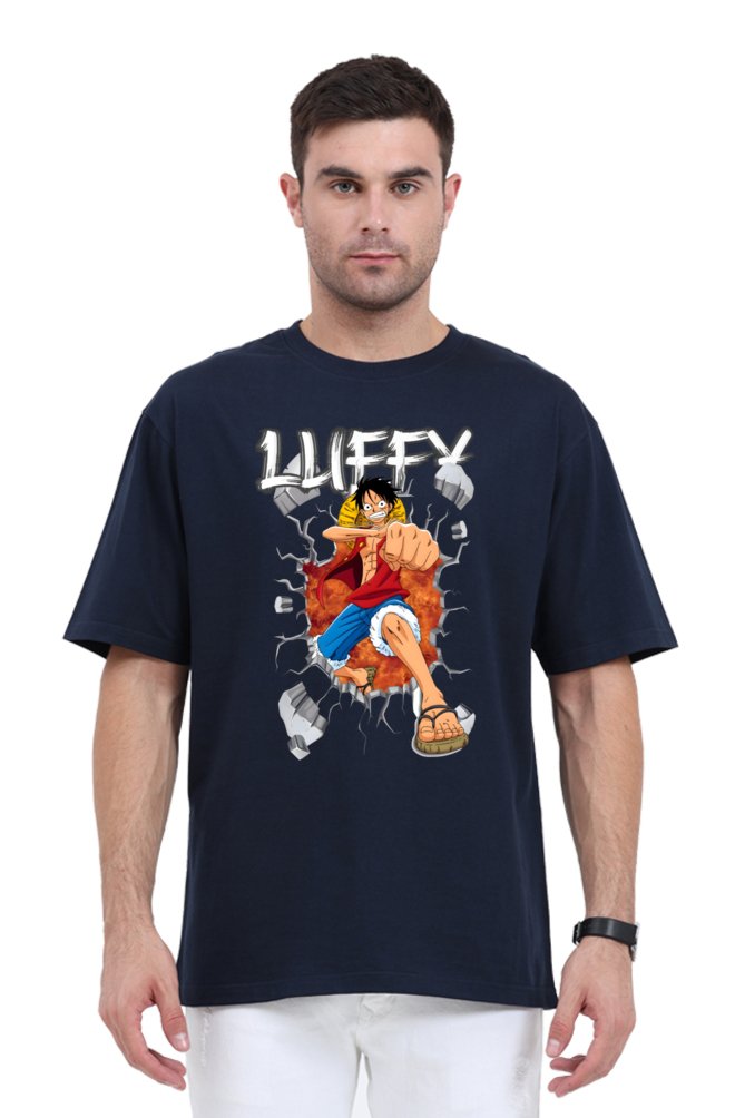 Luffy Oversized Printed T-Shirt - The Vybe Store