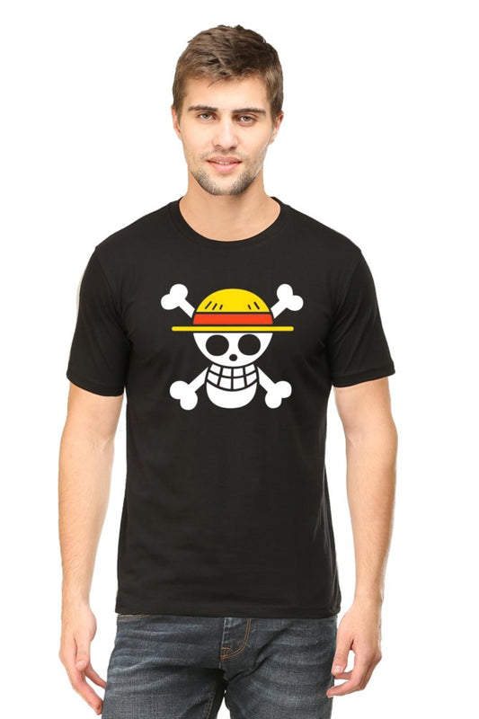 One Piece Skull Regular Fit Printed T-Shirt - The Vybe Store