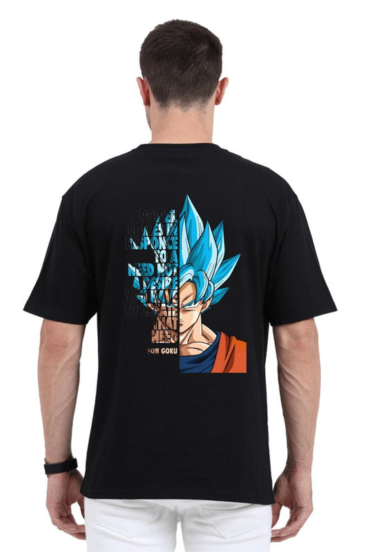 Son Goku Quote Oversized Printed T-Shirt - The Vybe Store