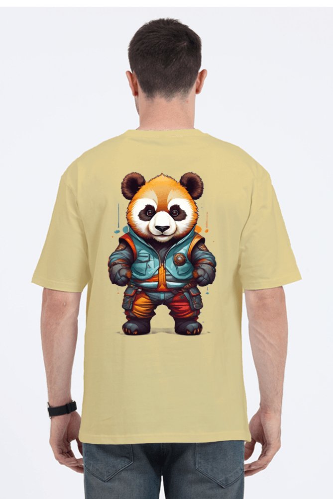 VYBING Panda Oversized Printed T-Shirt - The Vybe Store