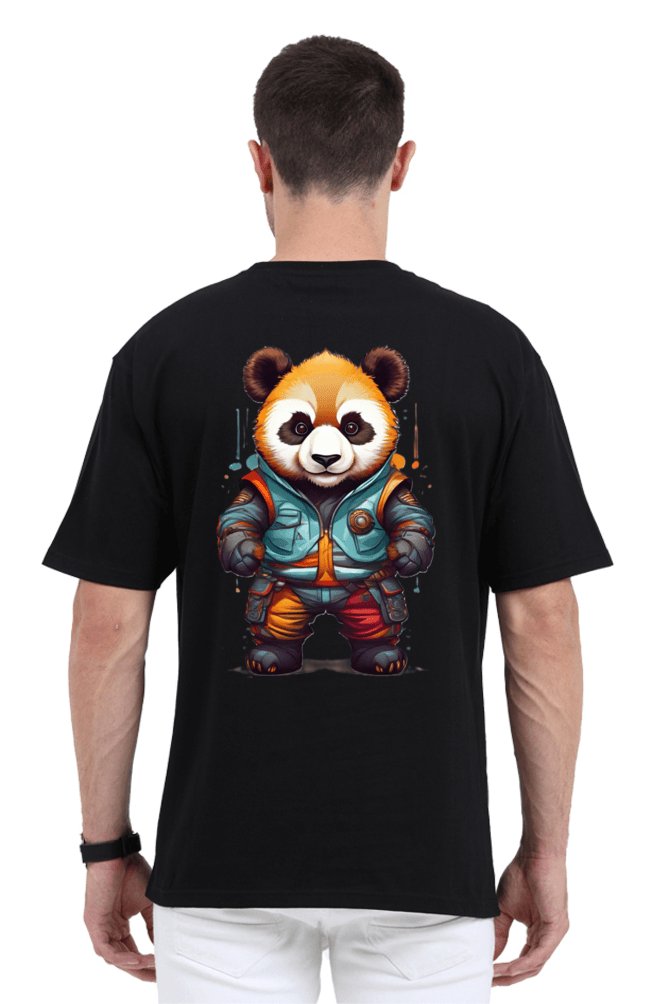 VYBING Panda Oversized Printed T-Shirt - The Vybe Store