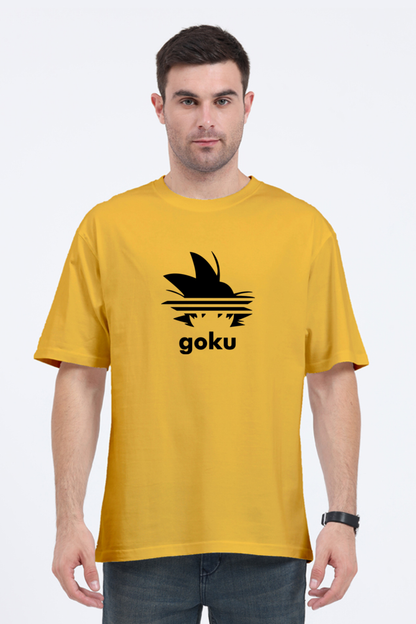 Goku Striped Premium Printed Oversized T-Shirt
