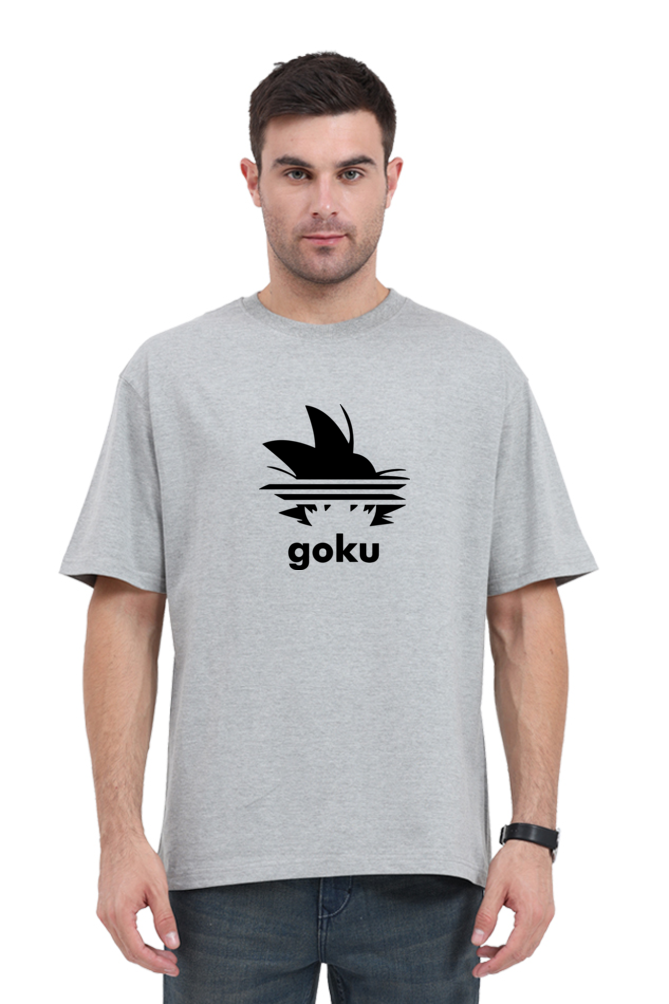 Goku Striped Premium Printed Oversized T-Shirt